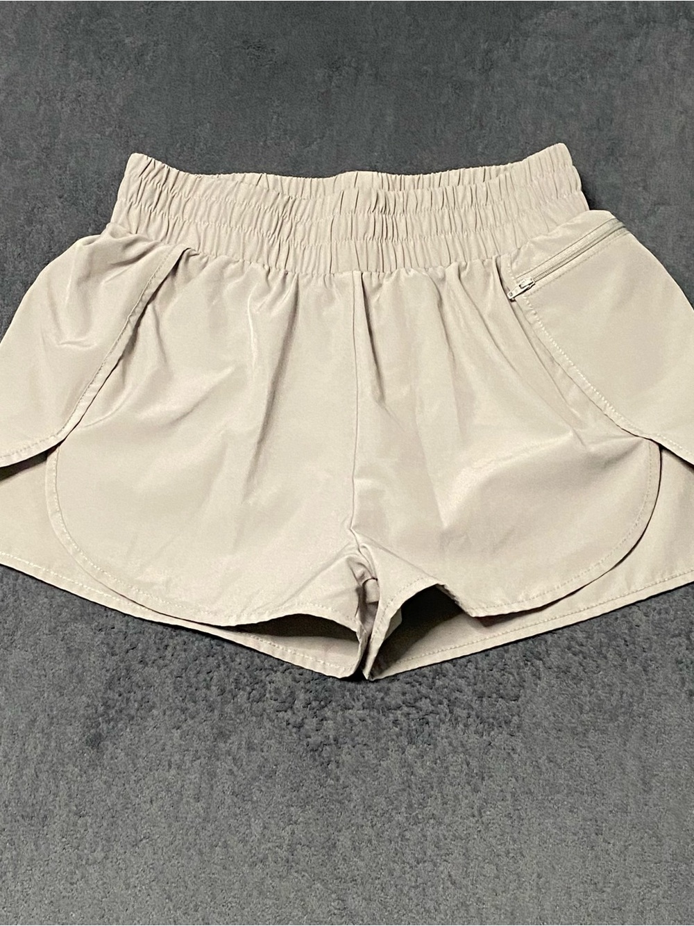 Blooming Jelly Running Shorts Womens M Gray Brief Lined Quick Dry Active Sporty